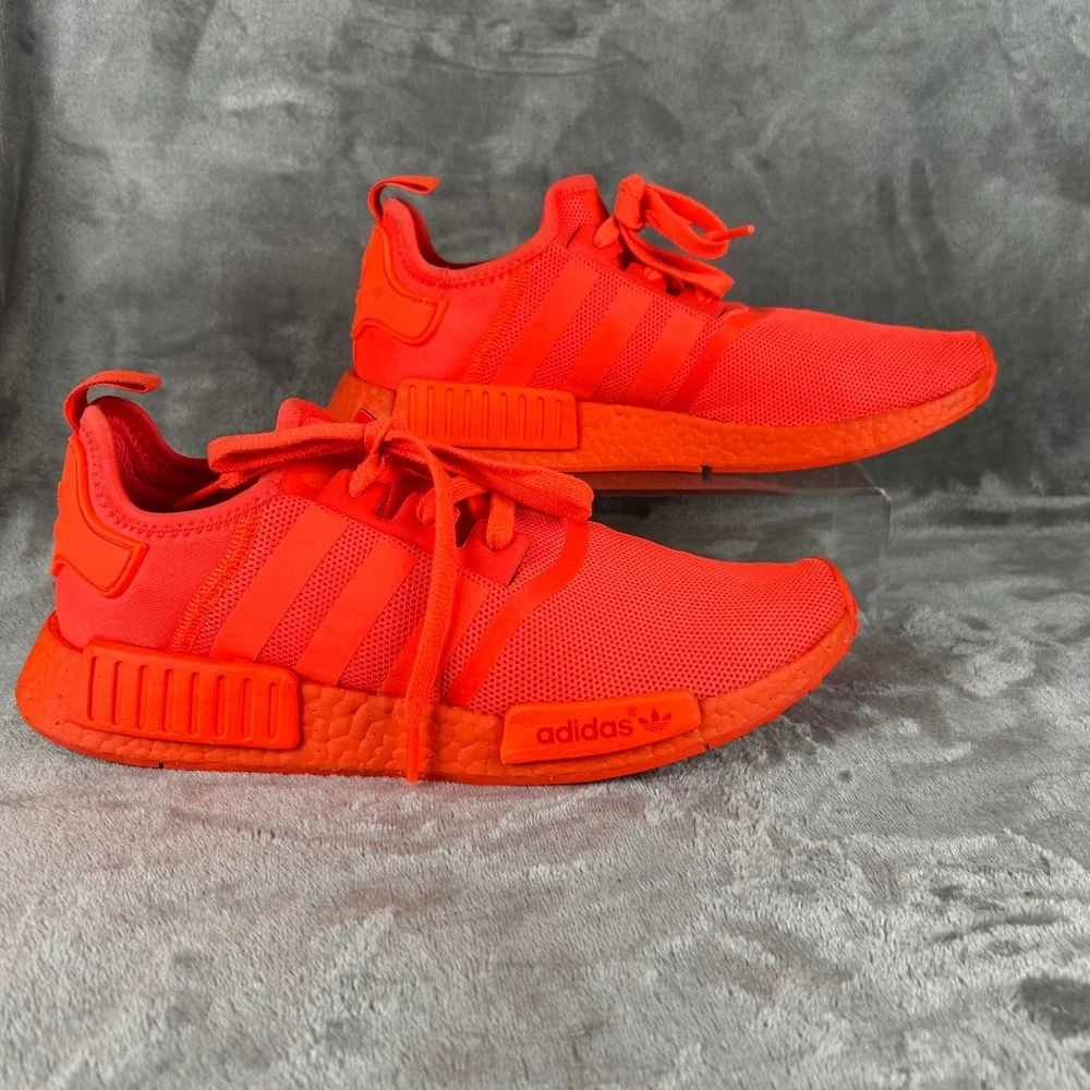 Adidas NMD R1 Solar Red Monochromatic Mesh Sneakers S31507 Mens 10.5 No Insoles